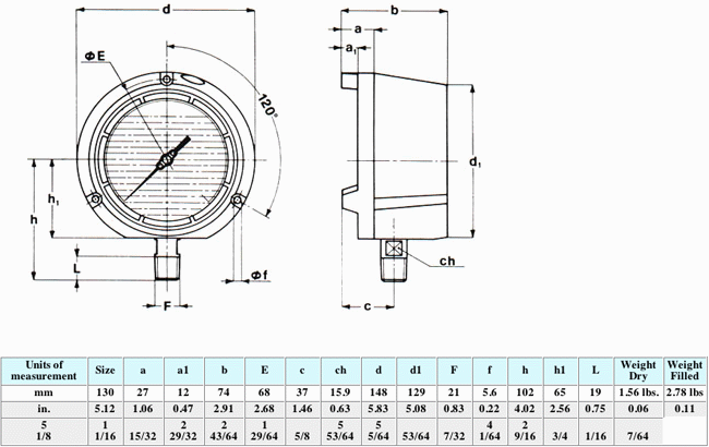 Dimensional Drawings for McDaniel Model MPB/SA