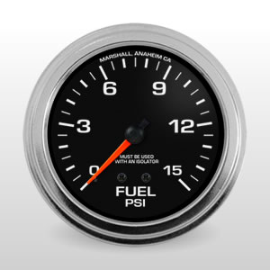 Black: Fuel Pressure Comp II Auto Gauges from Marshall Instruments