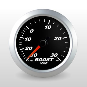 SCX Pro Vac/Boost Gauge with Peak Recall and Programmable Warn