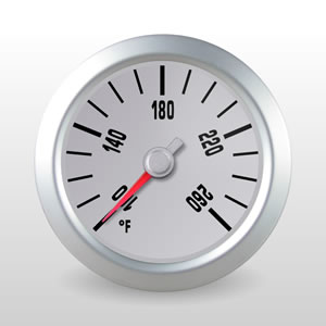 MINI Cooper Water Temperature Gauge with Stepper Motor, Peak Recall and Full Dial Warning